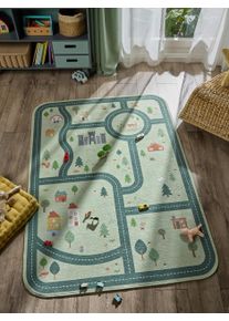 Lytte Lastenmatto Linus Vihre&auml; 120x170 cm Vihre&auml; Lasten kuvio