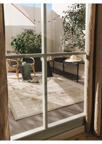 benuta POP Sis&auml;- ja ulkomatto Andora Kerma/Beige 80x150 cm Kerma/Beige Geometrinen,It&auml;mainen,Ornament