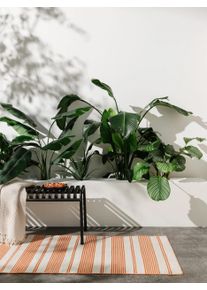 benuta nest Sis&auml;- ja ulkomatonta Rida Beige/Oranssi 80x250 cm Beige/Oranssi Geometrinen,Raitoja,Rakennemix