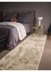 benuta Finest P&ouml;rr&ouml;matto Fine Beige 80x300 cm Beige Yksiv&auml;rinen