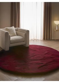 benuta Finest Py&ouml;re&auml; p&ouml;rr&ouml;matto Lux Bordeaux &oslash; 160 cm Bordeaux Yksiv&auml;rinen