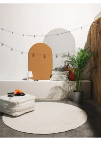 benuta POP Sis&auml;- ja ulkopy&ouml;re&auml; matto Mars Kerma &oslash; 160 cm Kerma Abstrakti,Geometrinen,Rakennemix