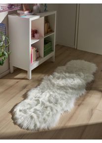 benuta POP Pest&auml;v&auml; p&ouml;rr&ouml;matto Nanuk Valkoinen 60x180 cm Valkoinen Yksiv&auml;rinen