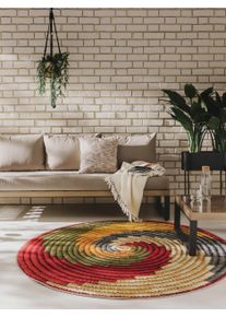 benuta nest Sis&auml;- ja ulkopy&ouml;re&auml; matto Kenya Moniv&auml;rinen &oslash; 160 cm Moniv&auml;rinen Rakennemix