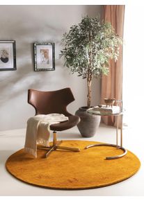 benuta nest Villamatto Jamal Keltainen &oslash; 200 cm Keltainen Gabbeh