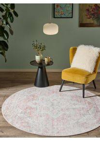 benuta nest Pest&auml;v&auml; matto Miray Vaaleanpunainen &oslash; 160 cm Vaaleanpunainen Vintage