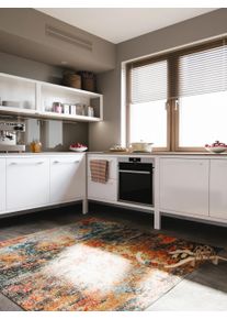 benuta nest Matto Casa Moniv&auml;rinen 200x200 cm Moniv&auml;rinen Abstrakti