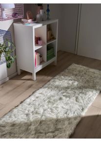 benuta POP Pest&auml;v&auml; p&ouml;rr&ouml;matto Nanuk Musta/valkoinen 80x240 cm Musta/valkoinen Yksiv&auml;rinen