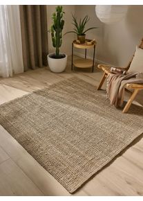 benuta pure Juuttimatto Svea Ruskea 150x150 cm Ruskea Yksiv&auml;rinen