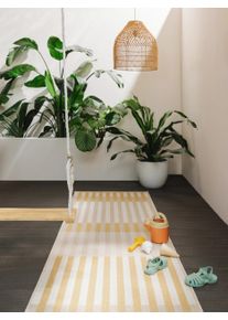 benuta nest Sis&auml;- ja ulkomatonta Vega Beige/Keltainen 70x200 cm Beige/Keltainen Geometrinen,Raitoja