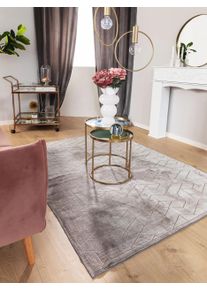 benuta Basic Matto Daisy Harmaa 66x110 cm Harmaa Geometrinen