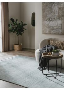 benuta pure Kierr&auml;tetyst&auml; materiaalista valmistettu matto Jade Turkoosi 120x170 cm Turkoosi Yksiv&auml;rinen