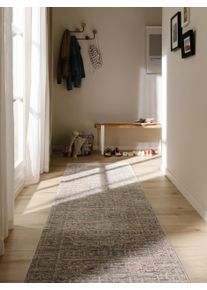 benuta nest Juoksija Anwar Harmaa/oranssi 80x250 cm Harmaa/oranssi It&auml;mainen,Ornament