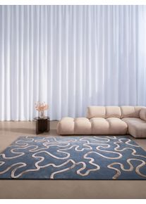 benuta Finest Matto Keith Vaaleanpunainen/sininen 160x230 cm Vaaleanpunainen/sininen Abstrakti