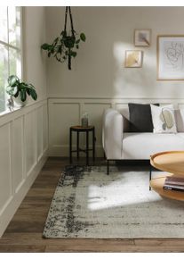 benuta nest Lankakudottu matto Frencie Musta/harmaa 80x165 cm Musta/harmaa Vintage