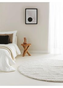 benuta pure Villamatto Dina Kerma &oslash; 100 cm py&ouml;re&auml; Kerma Yksiv&auml;rinen