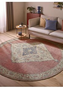 benuta nest Matto Lorenzo Moniv&auml;rinen &oslash; 240 cm py&ouml;re&auml; Moniv&auml;rinen Ornament,Vintage