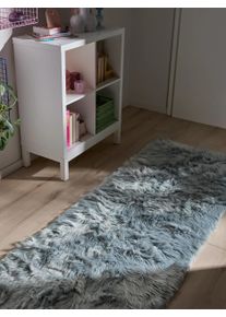 benuta POP Pest&auml;v&auml; p&ouml;rr&ouml;matto Nanuk Sininen 80x240 cm Sininen Yksiv&auml;rinen