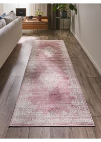 benuta POP Juoksija Laury Vaaleanpunainen 80x240 cm Vaaleanpunainen Vintage