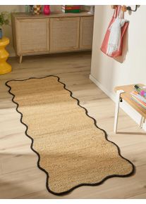 benuta POP Juuttimatto Mambo Musta 70x200 cm Musta Reunus