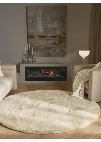 benuta Finest Py&ouml;re&auml; p&ouml;rr&ouml;matto Lux Kerma &oslash; 160 cm Kerma Yksiv&auml;rinen