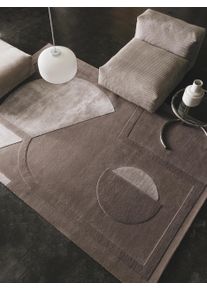 benuta Finest Matto Caren Taupe 160x230 cm Taupe Abstrakti,Geometrinen,Rakennemix