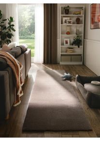 benuta nest Pest&auml;v&auml; p&ouml;rr&ouml;matto Melvin Taupe 70x200 cm Taupe Yksiv&auml;rinen