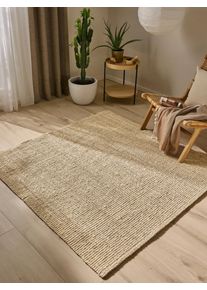 benuta pure Juuttimatto Svea Kerma 150x150 cm Kerma Yksiv&auml;rinen