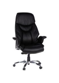 Mid.you , Schwarz , Metall, Kunststoff , Echtleder,Kombination Echtleder/Lederlook , 63x140x52 cm , Wippmechanik mit H&auml;rtegradeinstellung, Sitzfl&auml;che 360&deg; drehbar, ergonomische R&uuml;ckenlehne , B&uuml;rom&ouml;bel, B&uuml;rost&uuml;hle, Chefsessel