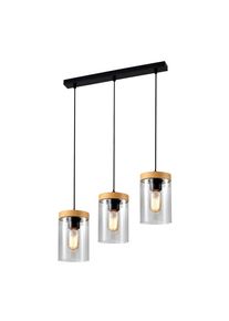 M&Ouml;BELIX M&ouml;belix , Schwarz, Eichefarben , Metall, Glas , 12x100x52 cm , RoHS, Europ&auml;ischer Sicherheitsstandard , einfach zu transportieren , Beleuchtung, Innenleuchten, H&auml;ngeleuchten