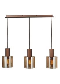 Dieter Knoll Collection Dieter Knoll , Bernsteinfarben , Metall, Glas , 20x120x90 cm , Beleuchtung, Innenleuchten, H&auml;ngeleuchten