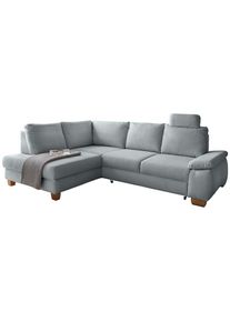 Livetastic , Hellblau , Textil , 261x206 cm , Liegefunktion, R&uuml;cken echt, Armteil rechts , Wohnzimmer, Sofas & Couches, Schlafsofas, Schlafsofas