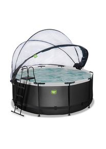 EXIT Toys , Schwarz , Kunststoff , Lederoptik , 122 cm , Pools & Wasserspa&szlig;, Pools, Aufstellpools