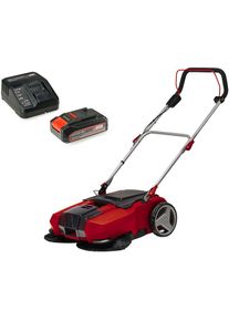 Einhell, Handkehrmaschine &raquo;TE-SW 18/610 Li&laquo; Set, inkl. Akku, schwarz, Standfl&auml;che und verstellbarer Lenker zum einfachen Verstauen