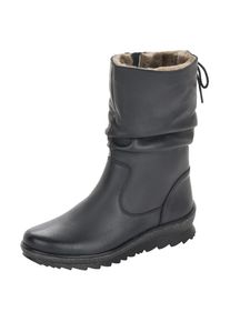 Remonte, Damen, Winterstiefelette mit gerafftem Schaft, schwarz, 43, Modische Stiefelette mit Rei&szlig;verschluss