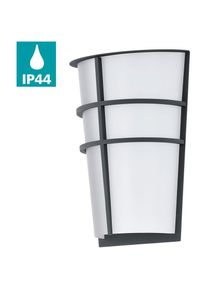 Eglo, LED Au&szlig;en-Wandleuchte &raquo;BREGANZOP&laquo; LED-Board 1 Stk. Warmwei&szlig; Eckmontage m&ouml;glich, LED tauschbar, anthrazit/wei&szlig;,