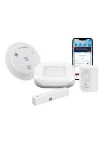 homematic IP, Smart-Home Starter-Set &raquo;Starter Set Alarm&laquo;, Wei&szlig;, Flexible Montage an W&auml;nden, Decken, in Ecken oder im mitgelieferten Standfu&szlig;