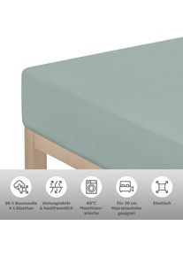 OTTO home, Spannbettlaken &raquo;Cremona, in PREMIUM Qualit&auml;t aus 96% Baumwolle & 4% Elasthan&laquo; Gr&ouml;&szlig;e ab 90x200 cm, in 145g/m&sup2; sowie 180 g/m&sup2; erh&auml;ltlich, 