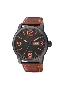 Citizen, Herren, Solaruhr Armbanduhr, Herrenuhr, Ledearmband, Datum, braun, Klassische Herrenarmbanduhr