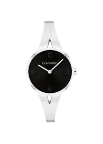 Calvin Klein, Damen, Quarzuhr &raquo;SCULPTURAL&laquo; Armbanduhr, Damenuhr, Mineralglas, Edelstahlarmband, silberfarben, Zeitlos sch&ouml;ne Damenarmbanduhr