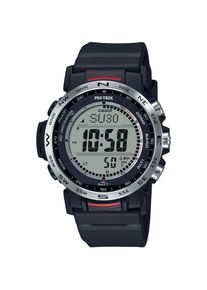 Casio PRO TREK, Herren, Funkchronograph Quarzuhr, Armbanduhr, Herrenuhr, Funk, Solar, Stoppfunktion, Weltzeit, schwarz-grau, Sportiver Funkchronograph