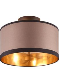 REALITY LEUCHTEN, Deckenleuchte &raquo;DAVOS, Deckenlampe mit Stoffschirm exkl 2xE14 max 28W &Oslash;30cm H&ouml;he 22cm&laquo; E14 1 Stk. warmwei&szlig; - kaltwei&szlig; Deckenleuchte 