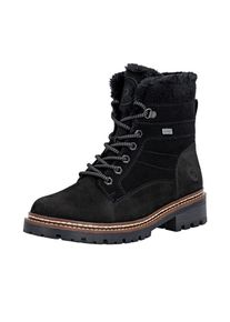 Remonte, Damen, Winterstiefelette &raquo;Elisabeth Hurley-Collection&laquo; Schn&uuml;rboots mit wasserabweisender TEX-Membran und Fiber Grip, schwarz, 41, 
