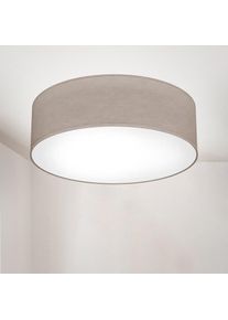 B.K.LICHT, LED Deckenleuchte E27 1 Stk. Deckenlampe, Textil Lampenschirm, E27, Schlafzimmer, Wohnzimmer, taupe,
