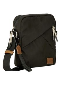 Camel Active, Damen, Umh&auml;ngetasche &raquo;Aurum&laquo; aus recyceltem Polyester in Nylonstruktur, leicht & mit feinen Details, Schwarz, B/H/T: 19 cm x 22 cm x 6 