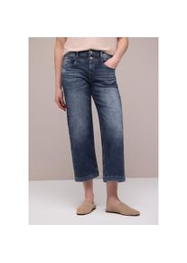 Street One, Damen, 7/8-Jeans &raquo;Style Emee&laquo; im Loose Fit und mit hohem Bund und Stretch, dark blue wash, 29 - L&auml;nge 26, Jeans im Loose Fit f&uuml;r Damen von