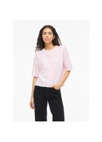 Vila, Damen, Strickjacke &raquo;VILIGA 2/4 O-NECK KNIT CARDIGAN - NOOS&laquo; Materialmix, regular fit, Cherry Blossom Detail:MELANGE, XS, Gestrickter Cardigan 