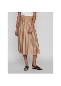 Vila, Damen, Plisseerock &raquo;VINITBAN SKIRT - NOOS&laquo; Materialmix, Sandshell, M (38), Langer Rock von Vila