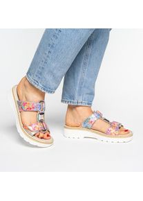 Ara, Damen, Pantolette &raquo;CAPRI&laquo; , Plateau, Sandale, Sommerschuh in Weite G (= weit), multicolor, 38, Pantolette mit zwei praktische Klettverschl&uuml;ssen