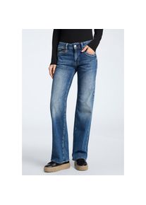 Herrlicher, Damen, Bootcut-Jeans &raquo;Prime New Denim Light&laquo; mit Stretch, dolphin, 33 - L&auml;nge 32, Wide-Leg-Jeans von Herrlicher